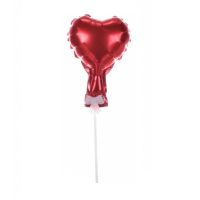 Zápich - srdce balón červený