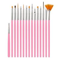Set of 15 decorating brushes