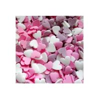 Sprinkle white-pink-purple hearts 50 g