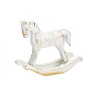 White-gold rocking horse
