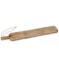Serving tray with handle, square wood 76x12x2 cm