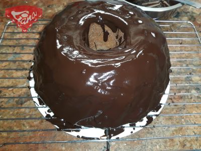 Gluten-free chocolate cake with walnuts