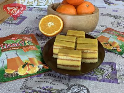 Juicy orange cake with vitamins