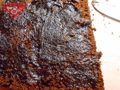 Gluten-free plum gingerbread with marzipan
