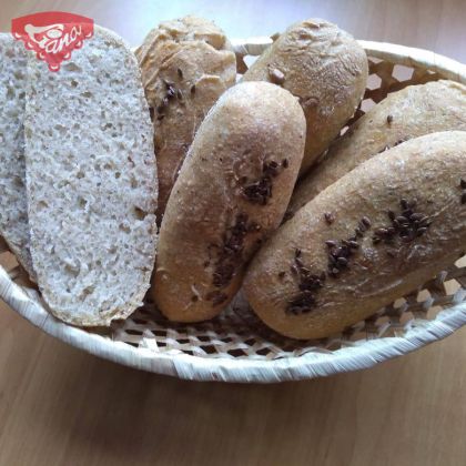 Gluten-free dark sourdough baguettes without yeast