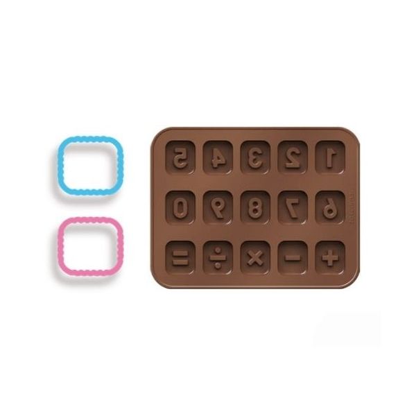 Silicone cube mold with numbers