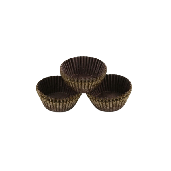 Brown-gold paper cups dia. 2.4 cm